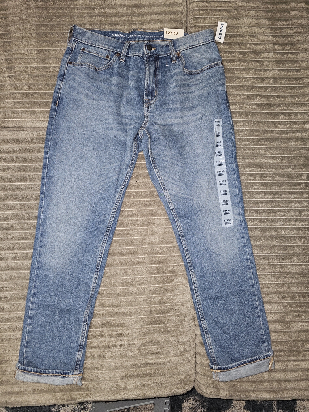 Old Navy Men Medium Blue Slim Straight Jeans - J5